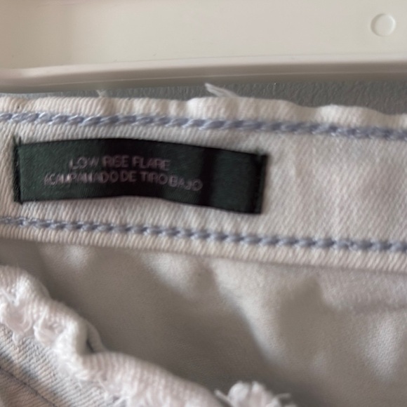 Wild Fable White wash Flare Wide Leg denim Jeans with ruched detail and side zip - Picture 7 of 8